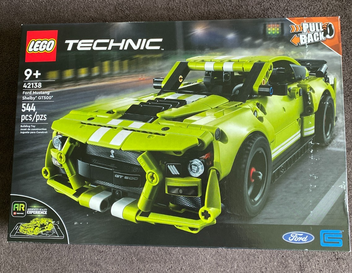 LEGO TECHNIC FORD MUSTANG SHELBY GT 500, #42138, 544 PCS, RETIRED