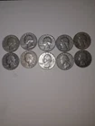 90% Silver Washington Mix Years Quarters silver coins Lot of 10