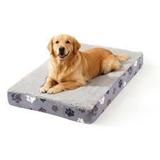 Orthopedic Pet Beds for Large Sized Dog 41x27 Inch Dark Grey  Egg Crate Supp...