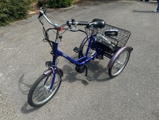 Pashley Picador Adult 3-gear Tricycle with Electric Conversion, Blue.