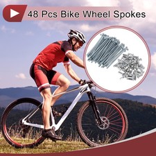 48 Set 10G Bicycle Spokes 75mm Bike Wheel Spokes Carbon Steel Galvanized