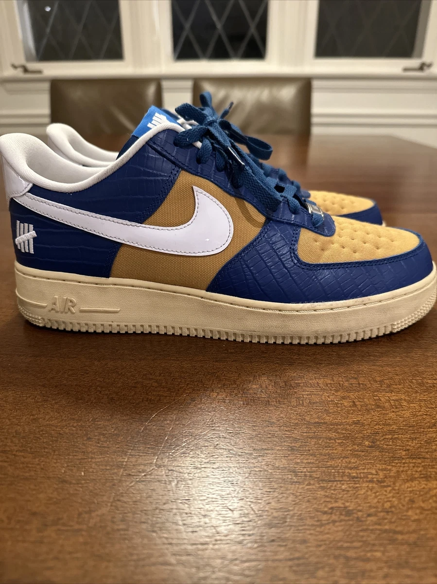 Nike Air Force 1 Low SP Undefeated 5 on It Blue Yellow Croc