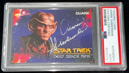 Armin Shimerman "Quark" 1993 Skybox STAR TREK DS9 Auto Signed Rookie Card PSA RC