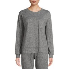 Secret Treasures Women's Solid Hacci Sleep Top DK Grey Size S/CH 4-6 