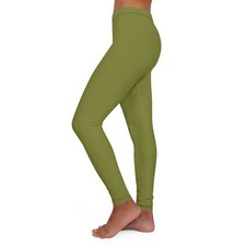 Cozy Women's Olive Casual Spandex Leggings - Perfect for Yoga, Athleisure