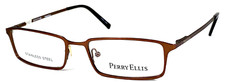PERRY ELLIS PE247-3 NOS Dark Brown Matte 53-17-140 Eyeglasses Frame