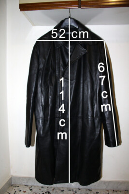 Giaccone lungo in vera pelle da uomo taglia 54 Nazareno Gabrielli