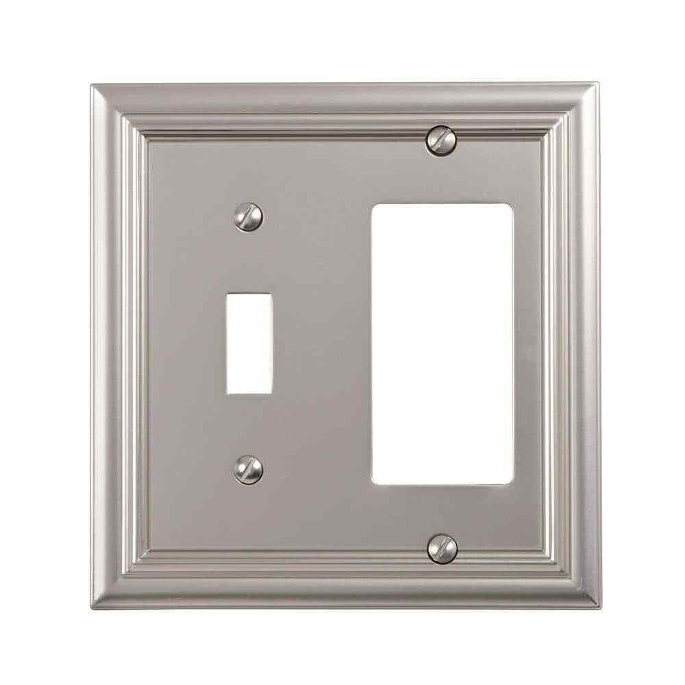 AMERELLE Continental 2 Gang 1-Toggle and 1-Rocker Metal Wall