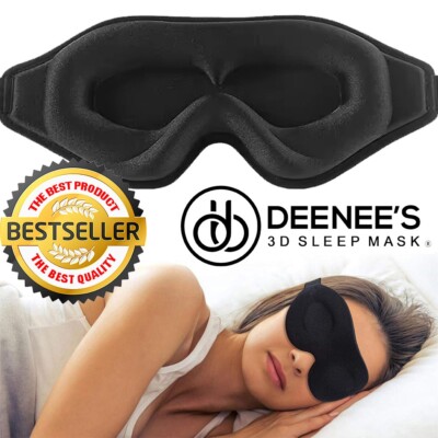 3D Sleep Mask For Men & Women Eye Mask For Sleeping Blindfold Travel Accessories