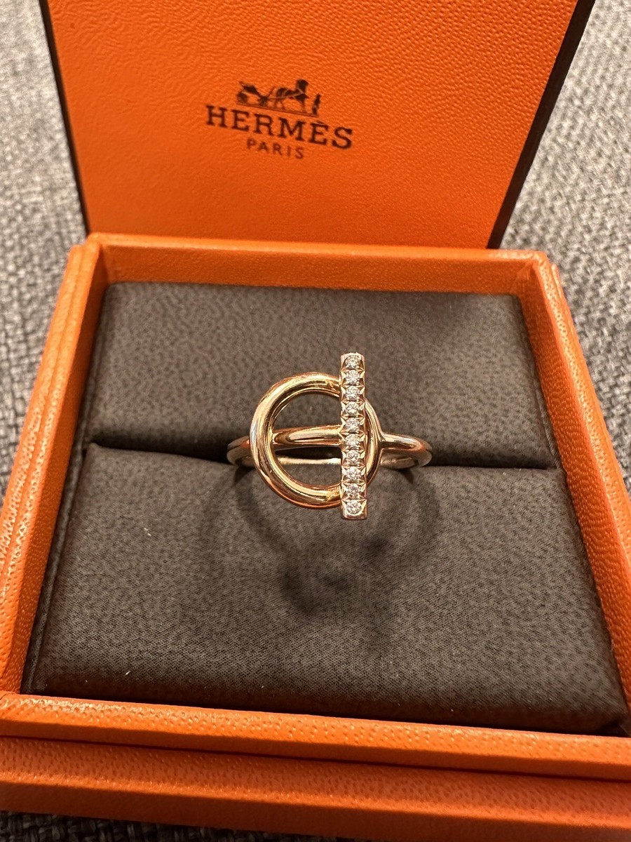 Hermes Echappee Diamond Ring Rose gold 52 Size 6 | eBay Hermes Echappee Diamond Ring Rose gold 52 Size 6 | eBay