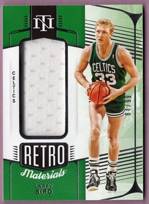 2021-22 PANINI NATIONAL TREASURES RETRO MATERIALS RM-LBD LARRY BIRD /99 JERSEY