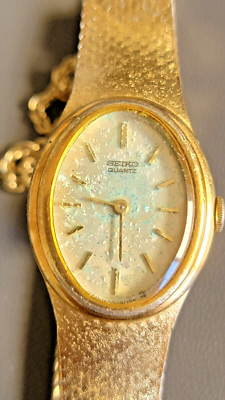 279 SEIKO セイコー　1400-6640 14K クォーツ　腕時計　希少 Vintage Ladies Seiko Sample watch Gold Toned 1400-0049 NEW