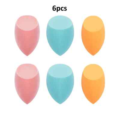 6 RT Pastell Beauty Make-up Mixer Schwamm Foundation Keil Applikator Puff