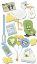 Jolee's Boutique BRINGING BABY HOME 3-D Stickers Scrapbooking SPJBLG127