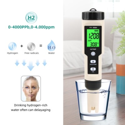 H2 Hydrogen Meter 0-4000ppb /0-4.000ppm Hydrogen Generators Hydrogen-rich Water
