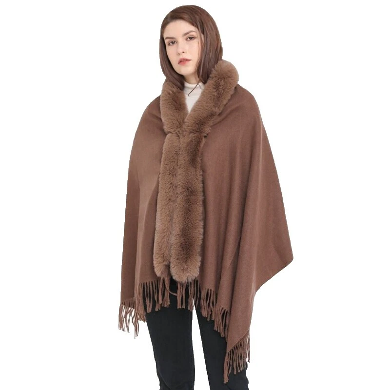 Faux Fur Multicolor Scarves & Wraps for Women