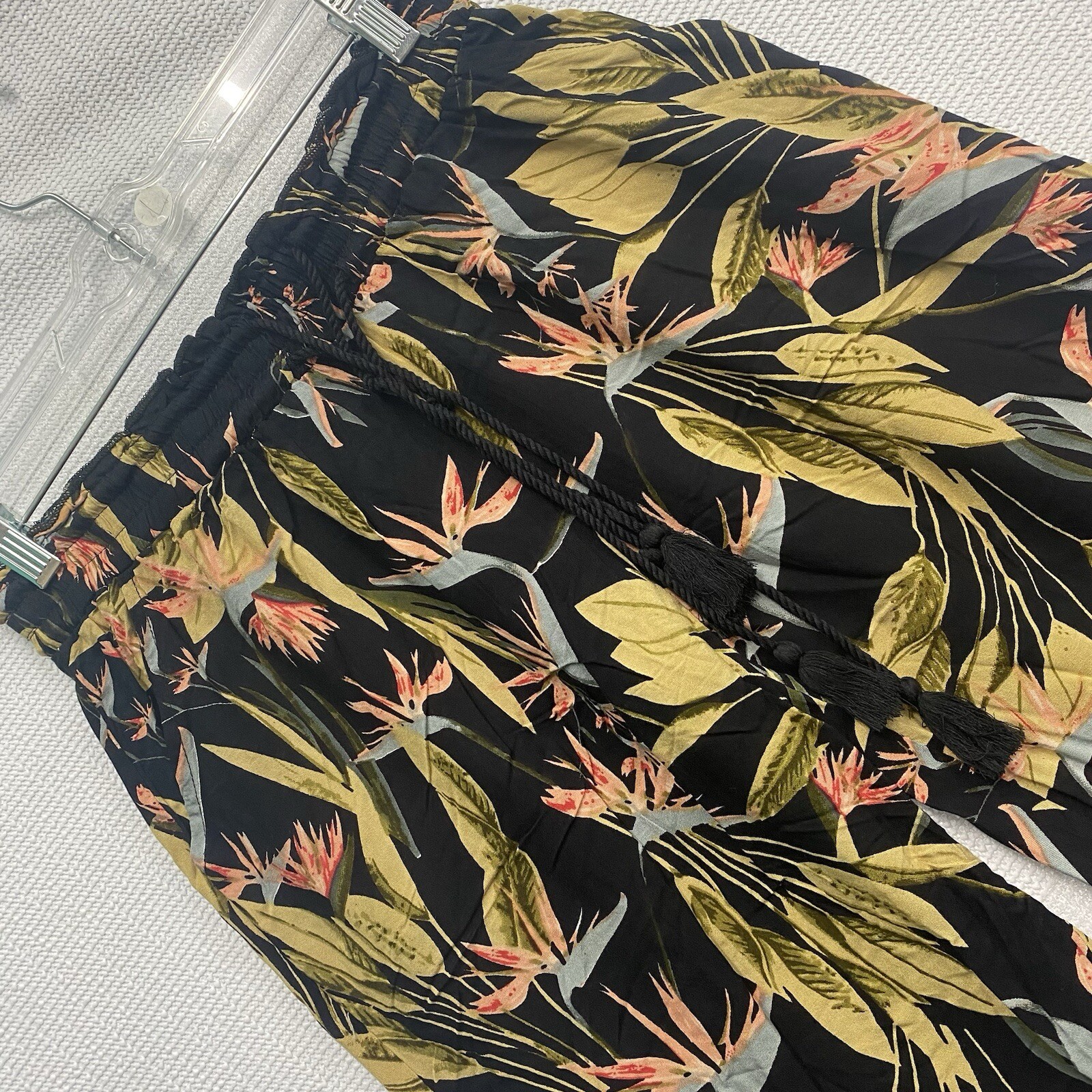 New Directions Womens Tropical Floral Stretch Palooza Pants