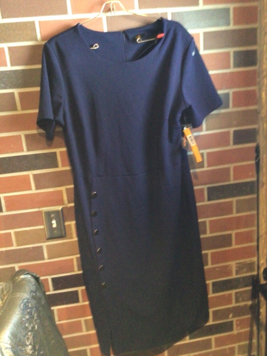 blue dress gold buttons Simmenfort - Navy Blue - Six Drawer Dresser main image 0