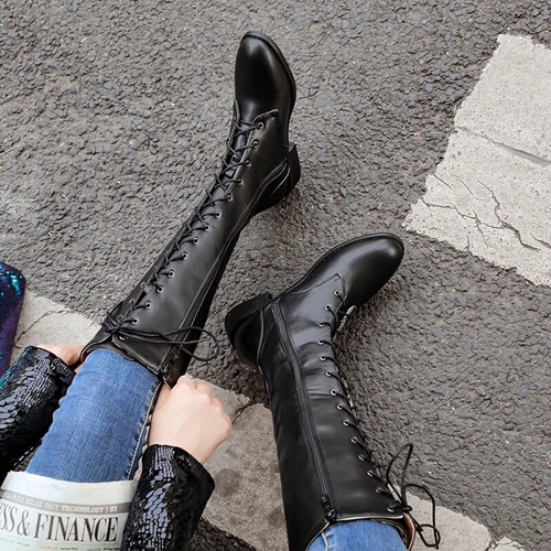 Botas de invierno de mujer de moda zapatos cálidos acogedores hebilla talla 32-54 cordones// - Imagen 20 de 20