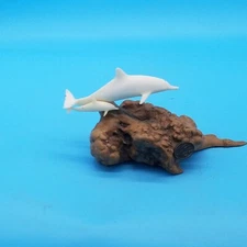 John Perry Dolphin Pellucida Sculpture Figure Statue Wood Ocean Porpoise baby