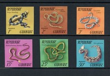 L369  Gabon  1972   fauna reptiles snakes  IMPERF   6v.     MNH