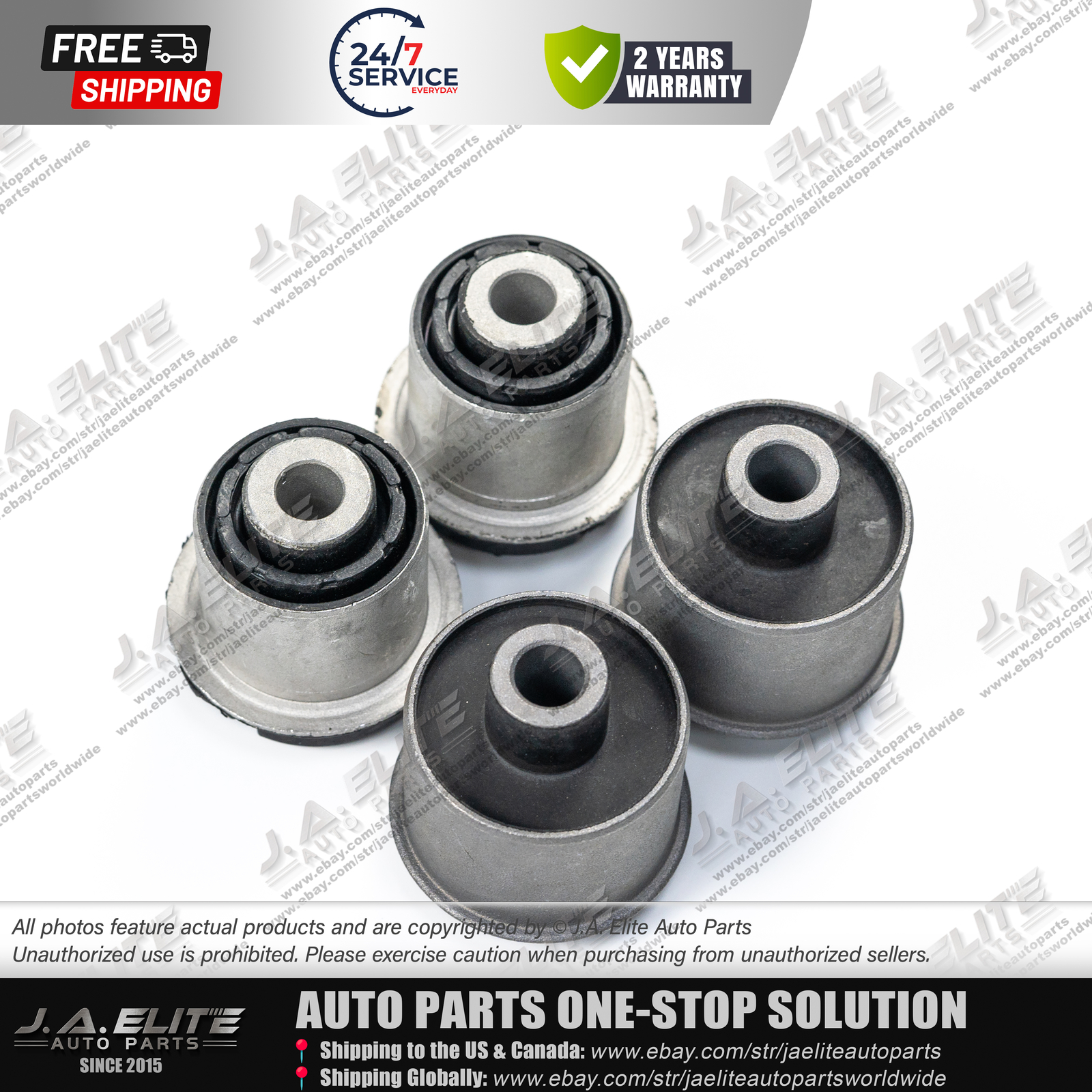 4 pcs Lower Arm Bushing Kit fits Maserati Ghibli Quattroporte 673007127/ 28