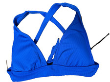 Shade  Shore Women's Triangle Bikini Top Blue Size L 12-14