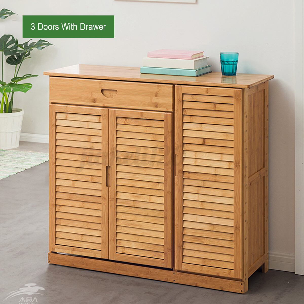 Tall Shoe Storage Cabinet With Doors Entryway Foyer 5 Shelf Drawer Hallway For Sale Online Ebay