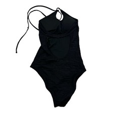 Aerie Real Good One Piece Full Coverage Halter Tie Neck Swimsuit Shelf Bra XXS