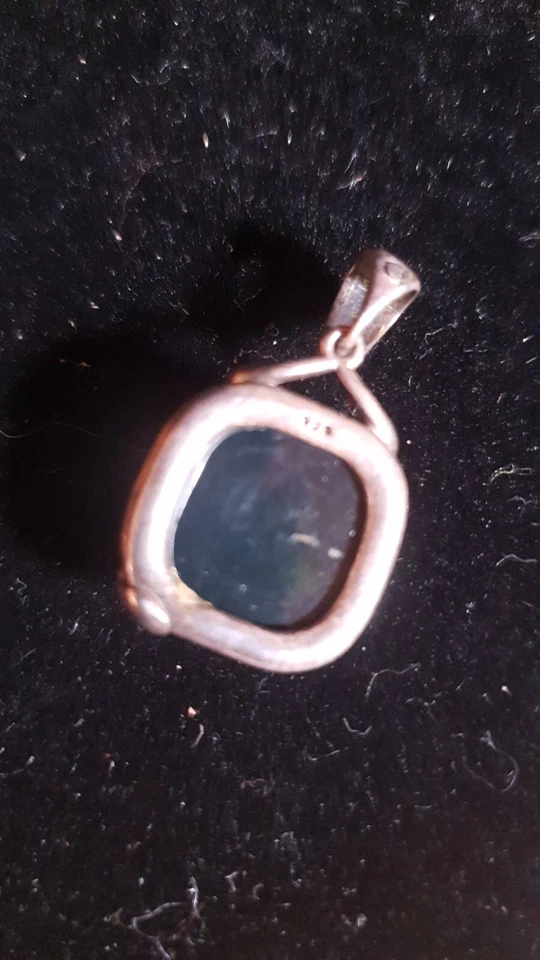 Baltic Amber Sterling Silver 925 Square Pendant 3.4g - Image 2 of 4