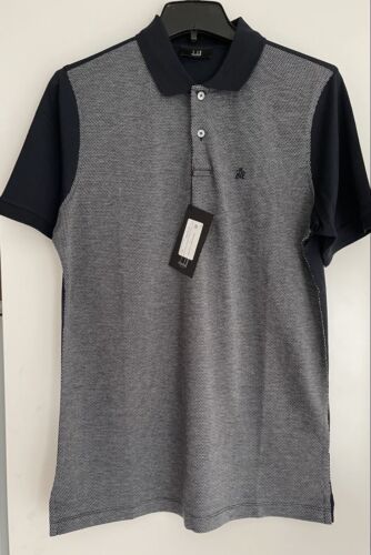 Dunhill Black jaguard Short Sleeve polo shirt Size M Brand New with tag - Imagen 2 de 5