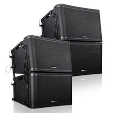 Sound Town ZETHUS 2Prs of 12  Powered 2-Way Line Array Speaker  ZS-112BPW-2PRS 