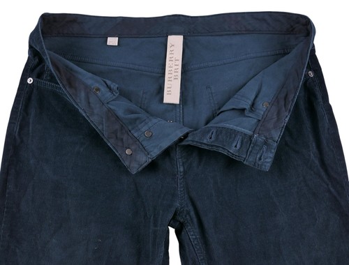 Burberry Brit Dark Teal Green Blue Cotton Corduroy 5 Pocket Jean Style Pants 34 - Picture 5 of 10