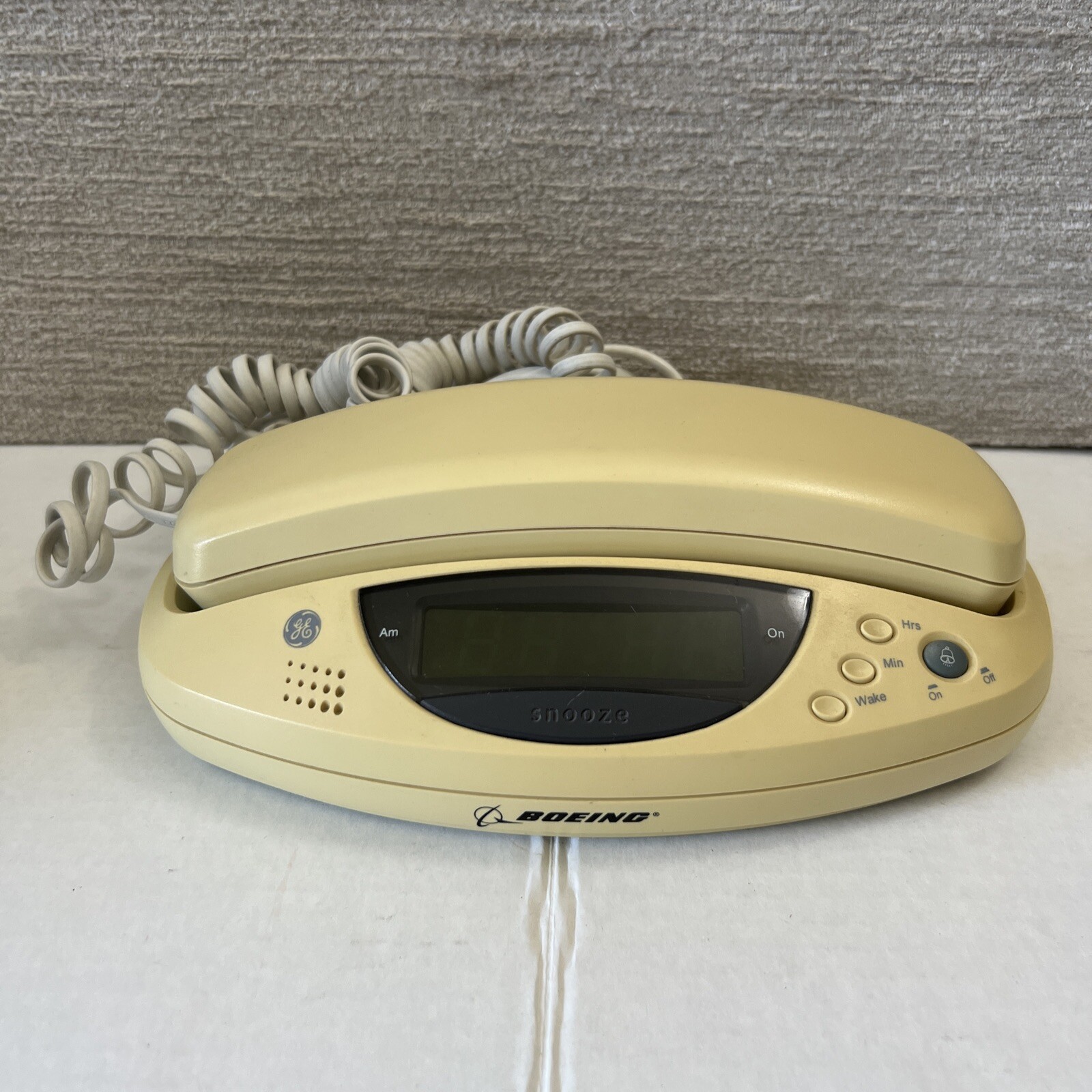GE Model 2-9289A Clock Alarm Telephone Combo Thomson Consumer Electronics BOEING