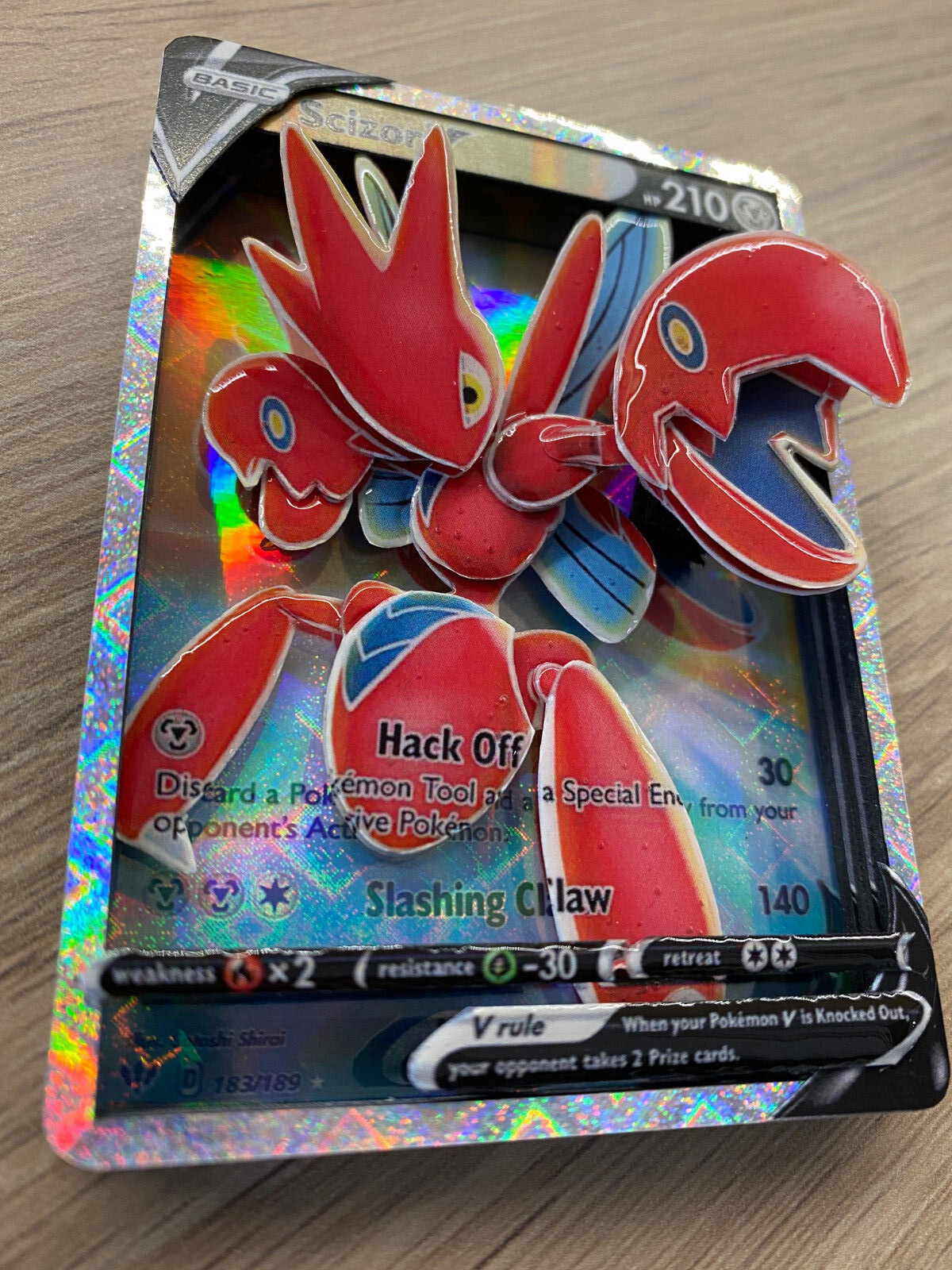 Pokemon Card Shadowbox Scizor V Darkness Ablaze Full Art 183/189 eBay
