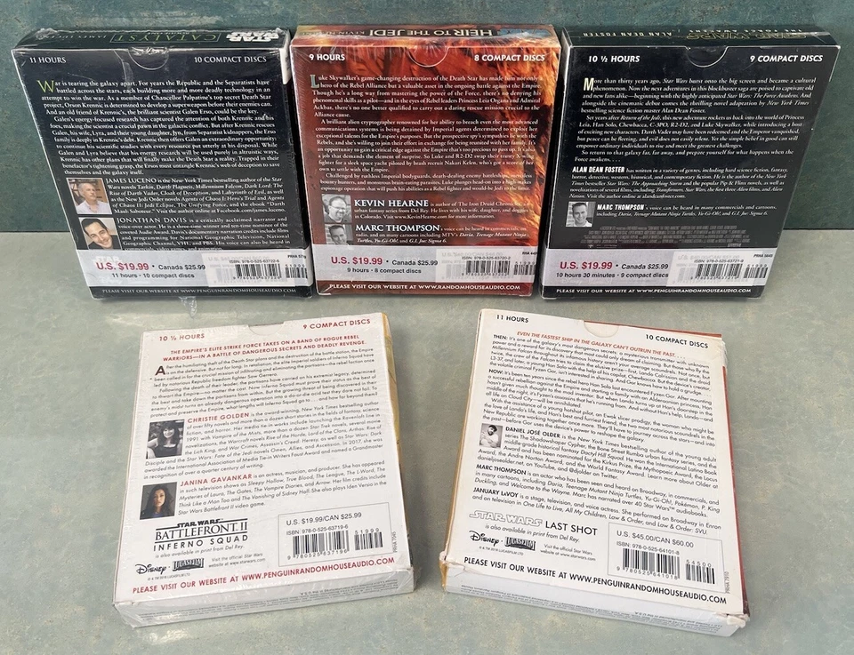 Star Wars Audiobook CD Lot Of 5 Sealed New/ Rare/ OOP/READ - Image 2 of 4