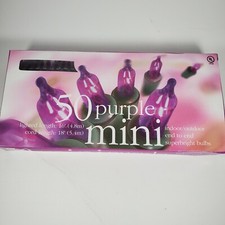 Seasonal Specialties 50 Purple Mini Lights Indoor/Outdoor Halloween Decoration