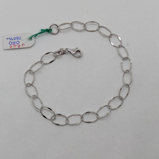 BRACCIALE DA DONNA A MAGLIA IN ORO BIANCO 18KT 750 2,7 GRAMMI (0243)