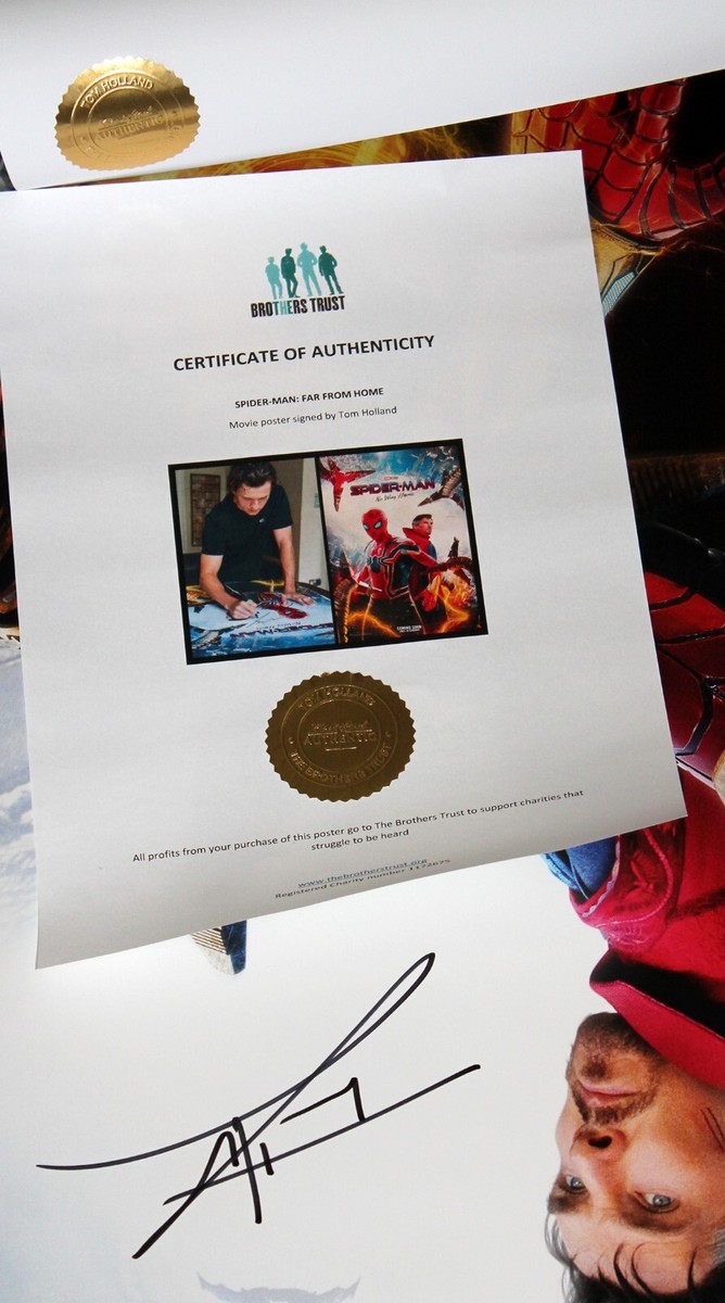 TOM HOLLAND SIGNED 27x40 SPIDER-MAN NO WAY HOME MOVIE POSTER