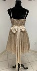 Sz 13-14 Gold Sequin Prom  Homecoming  Pageant Formal Bridesmaid Cocktail Dress — photo 3