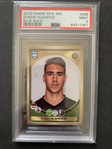 2016 Panini Fifa 365 Dusan Vlahovic Blue Back #336 PSA 9