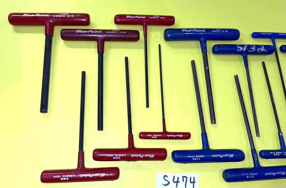 BLUE-POINT TOOLS 2 SETS 8 PC. T HANDLE HEX SAE & 6 T HANDLE HEX METRIC WRENCHES - Image 2 of 4