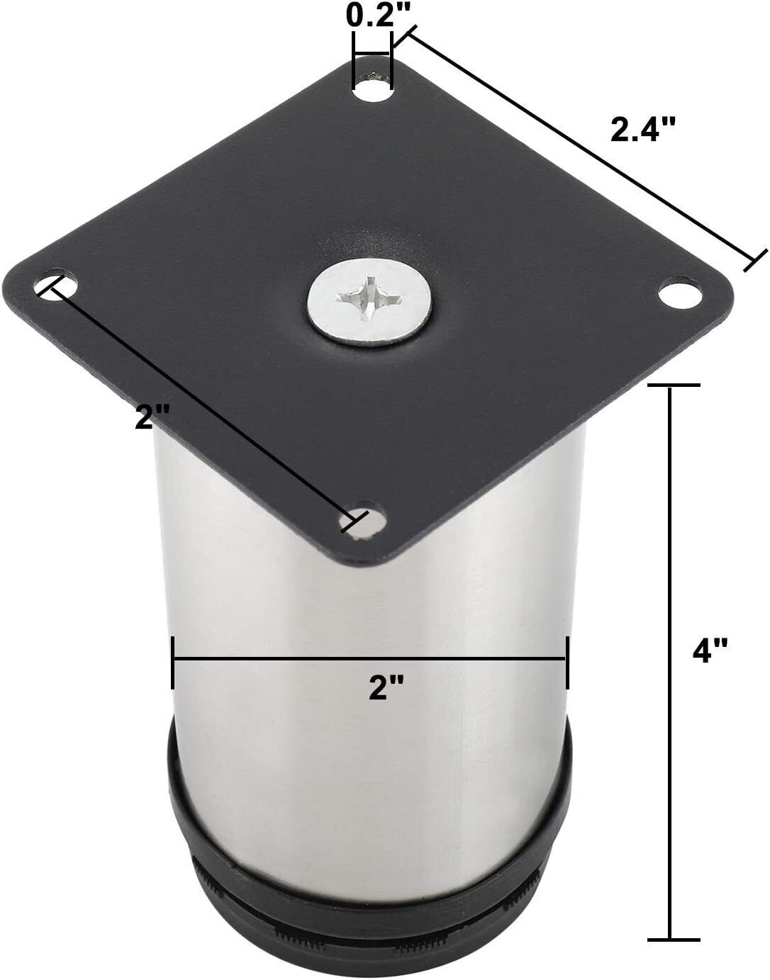 8 Pcs Adjustable Furniture Legs Replacement Feet for Sofa Table