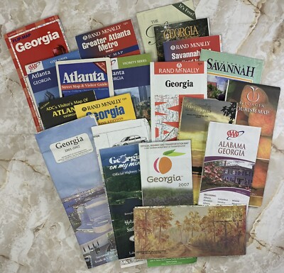 Vintage Georgia Southeastern States Tourist Maps Guides Brochures 20pc Lot