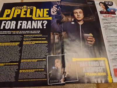 FRANK IERO MY CHEMICAL ROMANCE A4 CLIPPINGS KERRANG MAGAZINE UK 