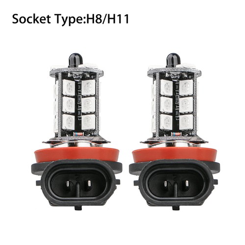 2pcs H8 H9 H11 LED Fog Light Bulbs 16 Color Changing RGB Remote High Power Lamp - Picture 5 of 9