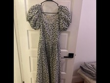loveshackfancy dandelion print midi length puff sleeve dress