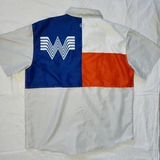 Magellan Whataburger Shirt Mens Large Gray Button Down Fish Gear TEXAS