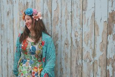 NEW NEVER WORN FRIDA KAHLO VINTAGE INSPIRED ROCKABILLY TEA DRESS MEDIUM 12-14