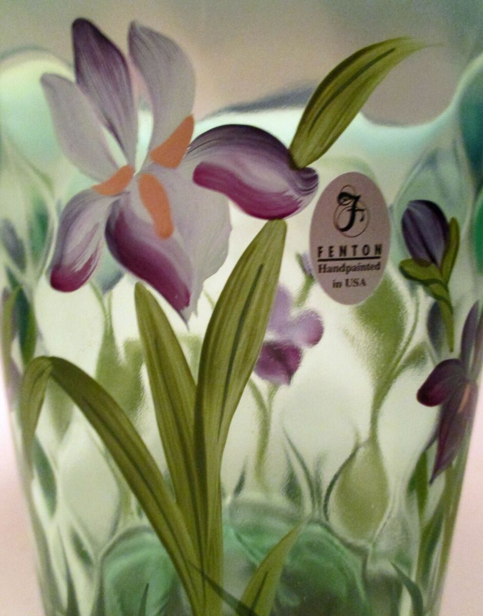 fenton opalescent ビンテージ　ガラス製 花瓶 USA製ヴィンテージ1940-50代Fentonオールドフェントンオパール